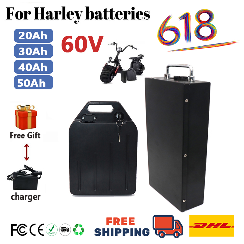 60V 50Ah Electric Scooter Battery - Untuk Baterai Harley 60V 20Ah 30Ah