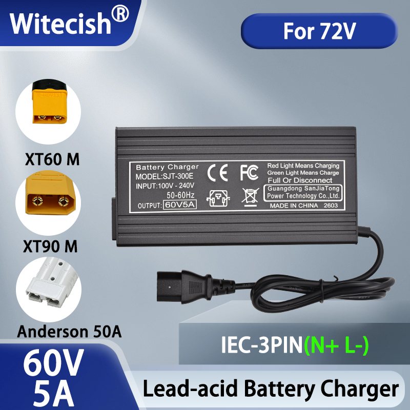 84V 20A Smart Charger - Pengisi Daya Cepat 60V 5A Dengan