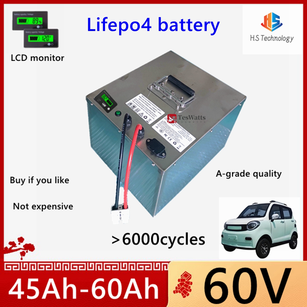 Baterai Lithium HS Lifepo4 60V - 60V 50Ah Electric Scooter Battery ulasan dan harga
